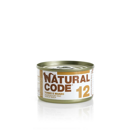 NATURAL CODE Cat 12 – tuńczyk i wołowina (85g)