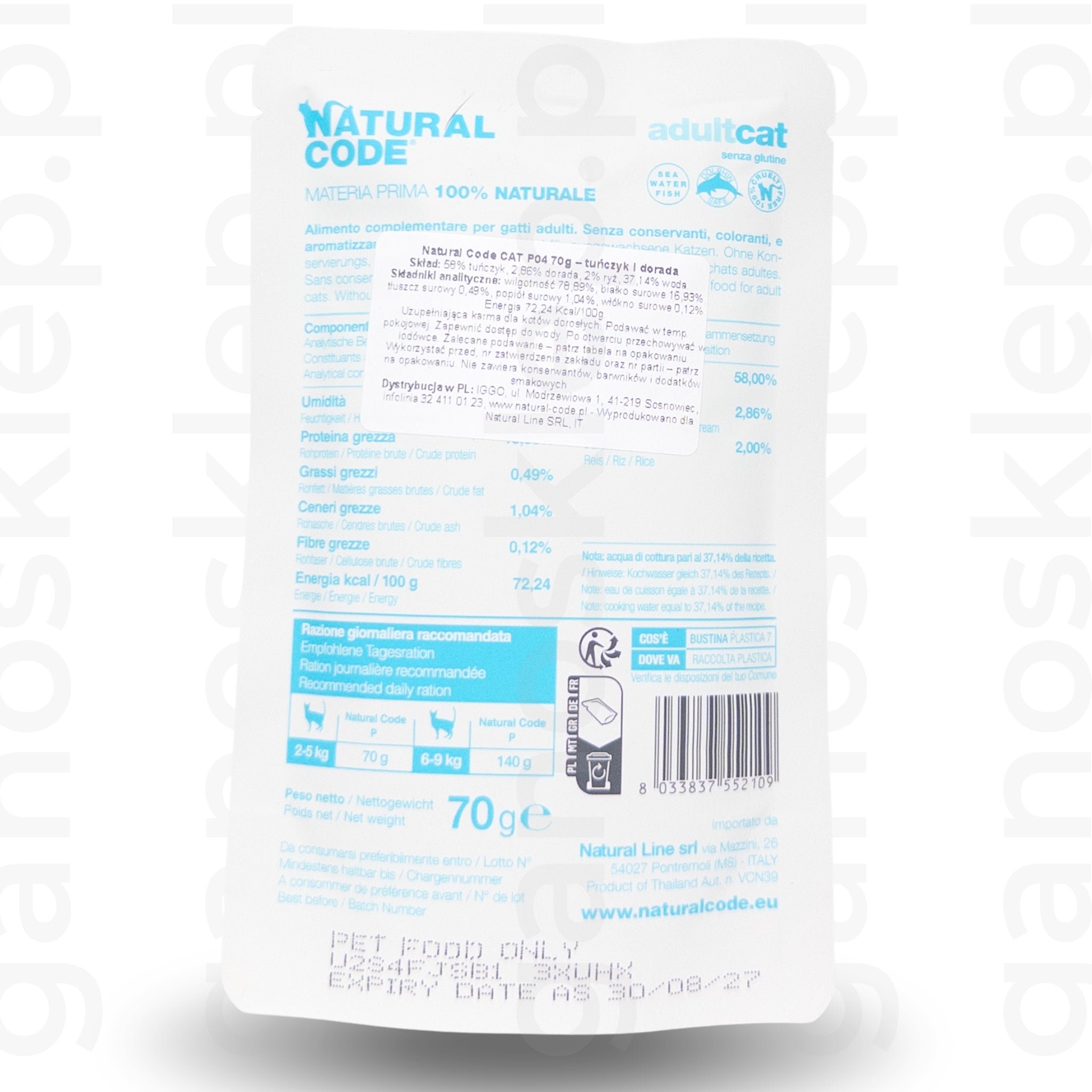 Natural Code Cat P04 – tuńczyk i dorada (70g)