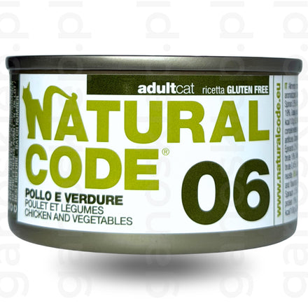 NATURAL CODE 06 – kurczak i warzywa (85g) mokra karma dla kota