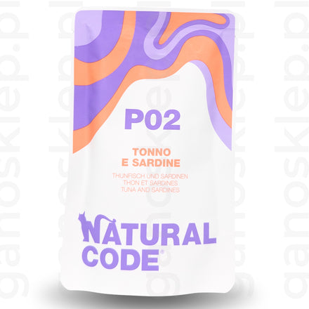 Natural Code Cat P02 – tuńczyk i sardynki (70g)