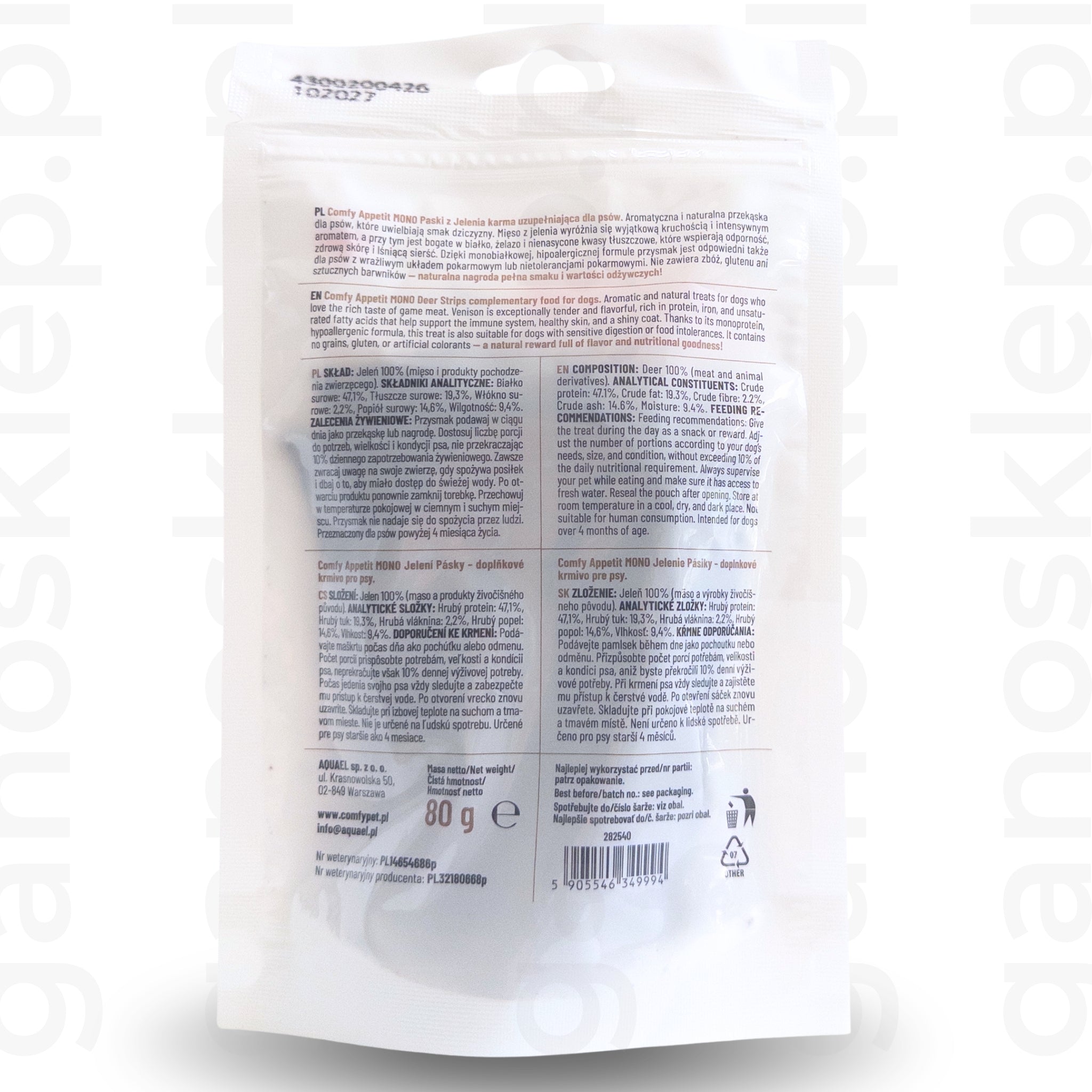 COMFY APPETIT MONO PASEK JELEŃ (80G)