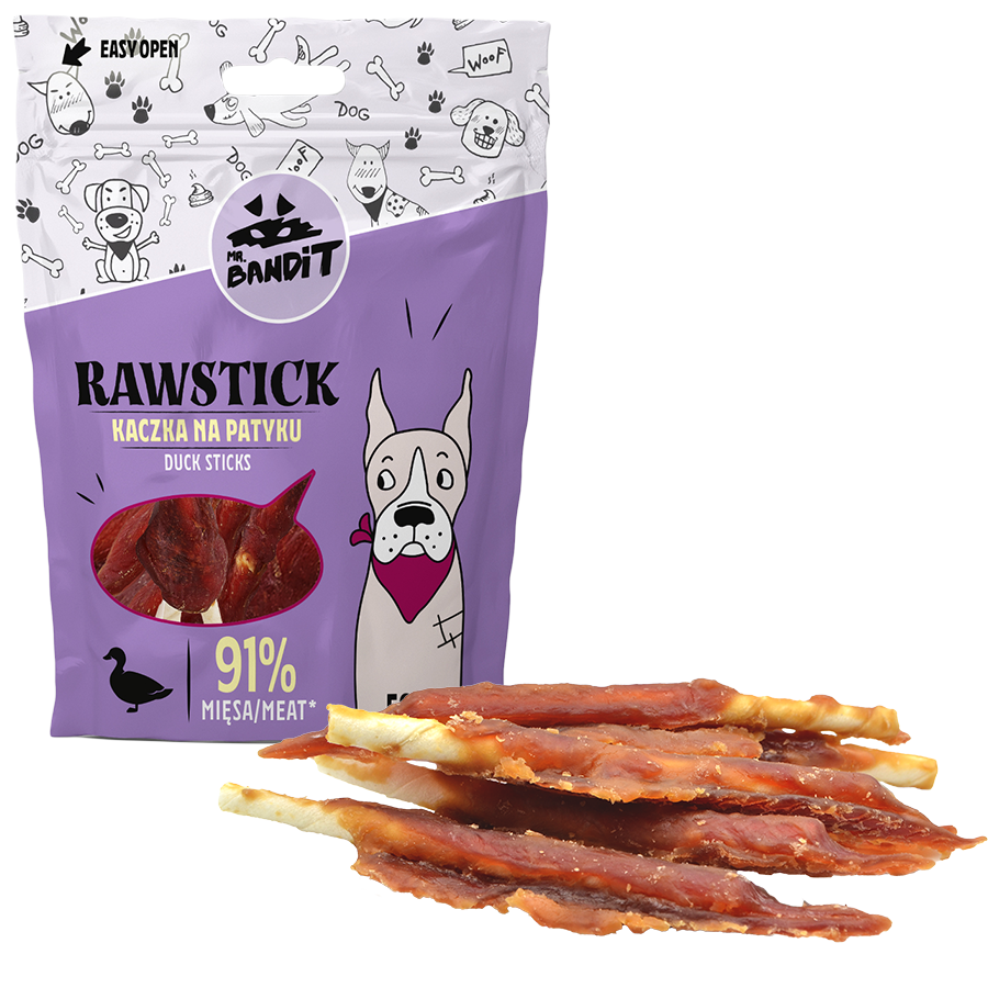 Mr. Bandit RAWSTICK – Kaczka na patyku (500g)