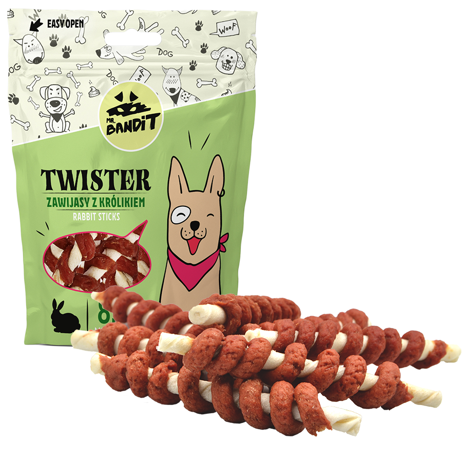 Mr. Bandit TWISTER – zawijasy z królikiem (500g)