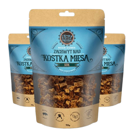 Trzypsy Zachwyt nad kostką mięsa – dzik (70g)