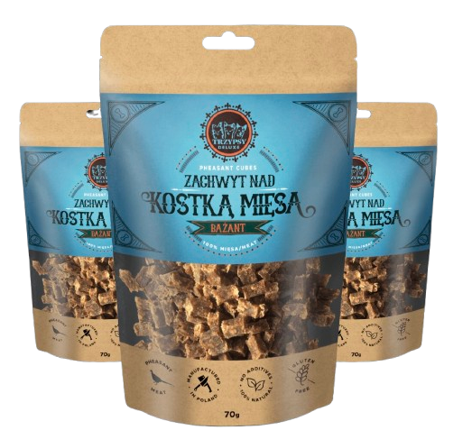 Trzypsy Zachwyt nad kostką mięsa – bażant (70g)