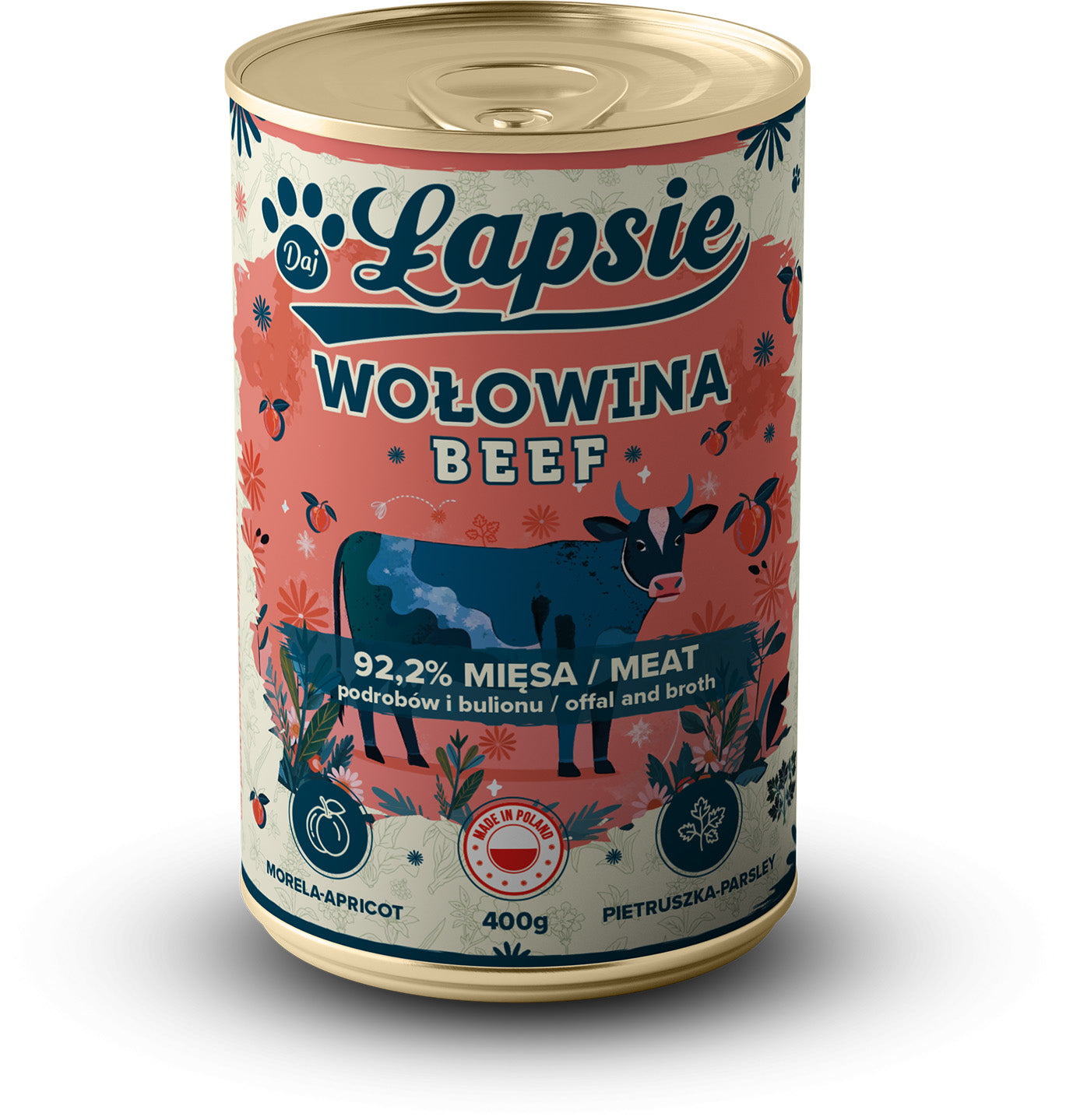ŁAPSIE monobiałkowa karma z wołowiną (400g)