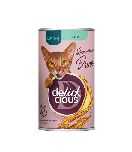 Delickcious Uzupełniająca karma dla kotów – Napój z tuńczykiem (140g/12)