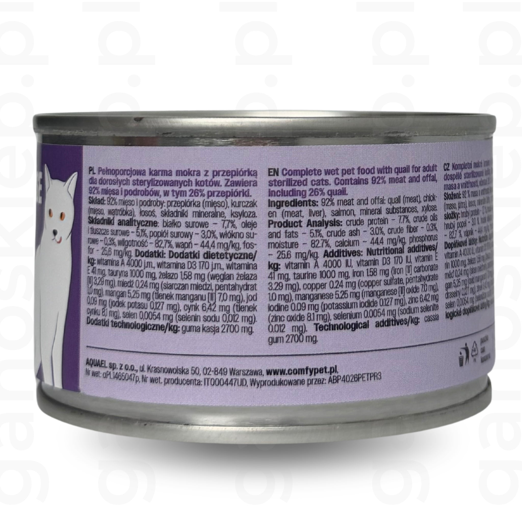 Comfy Appetit Premium Mousse Sterilides przepiórka (85g, 150g)