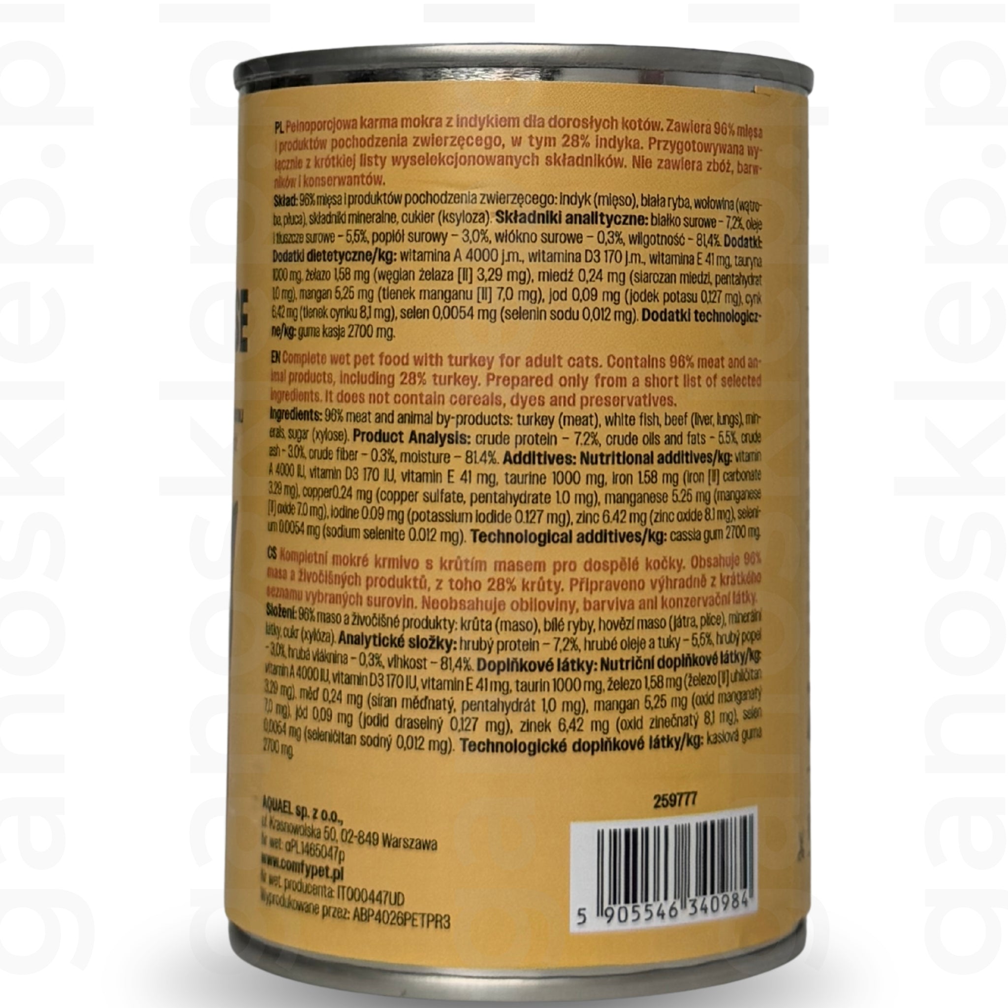 Comfy Appetit Premium Mousse indyk (85g, 400g)
