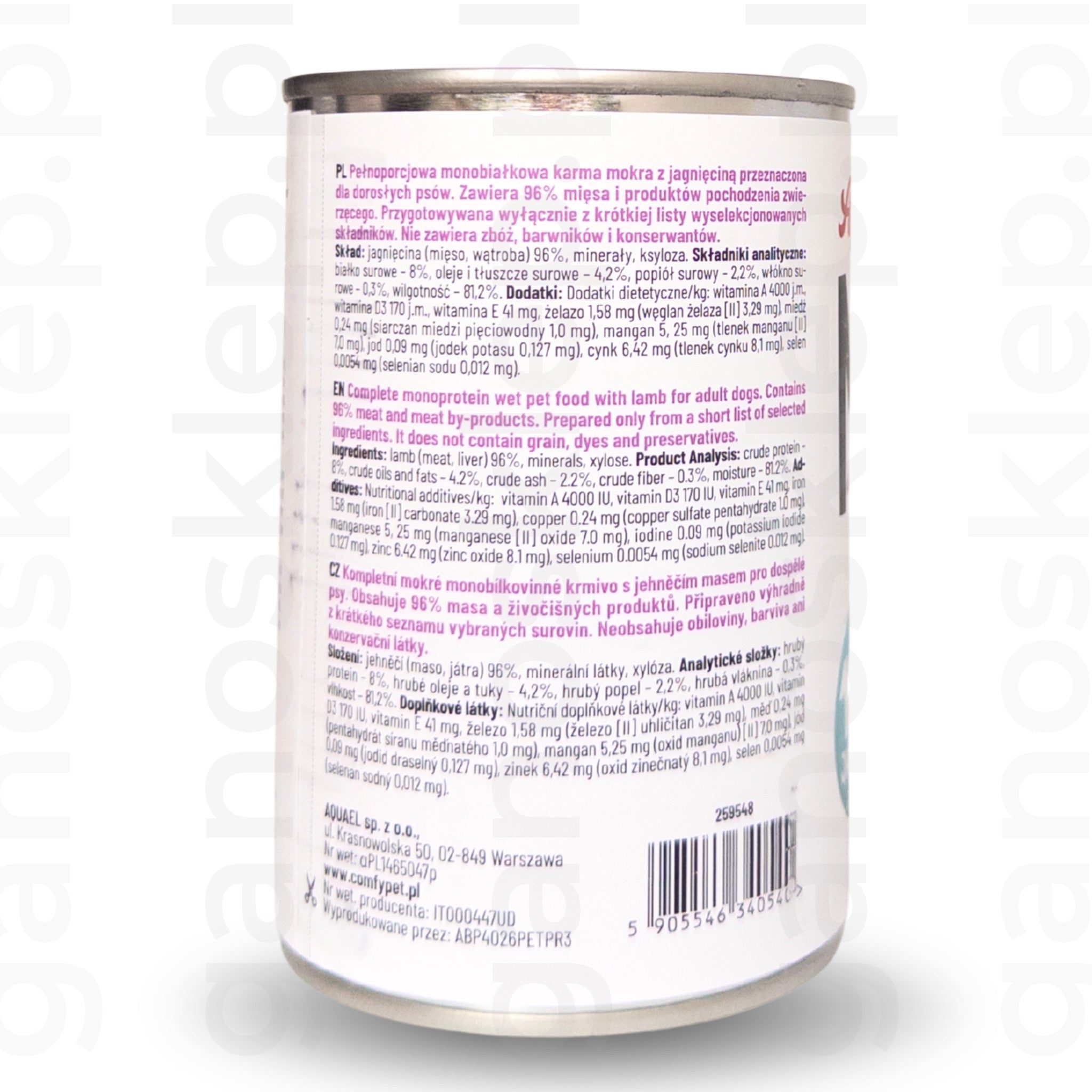Comfy Appetit MONO – Jagnięcina (400g)