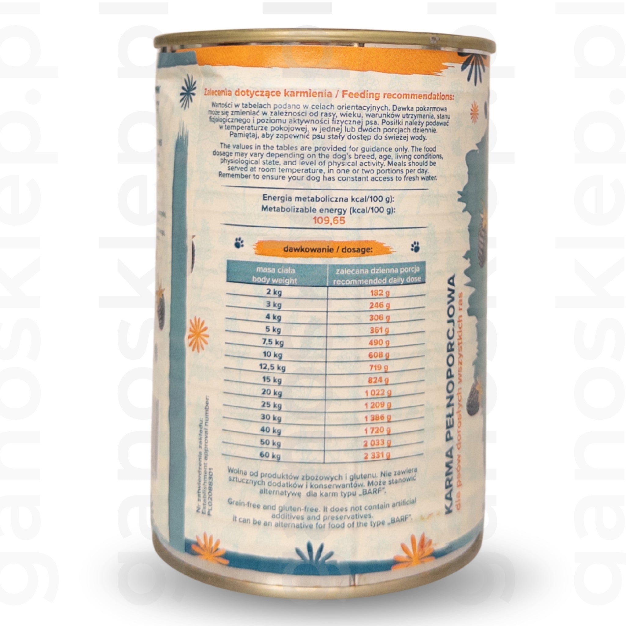 ŁAPSIE Mokra karma bażant z jeżyną (400g)