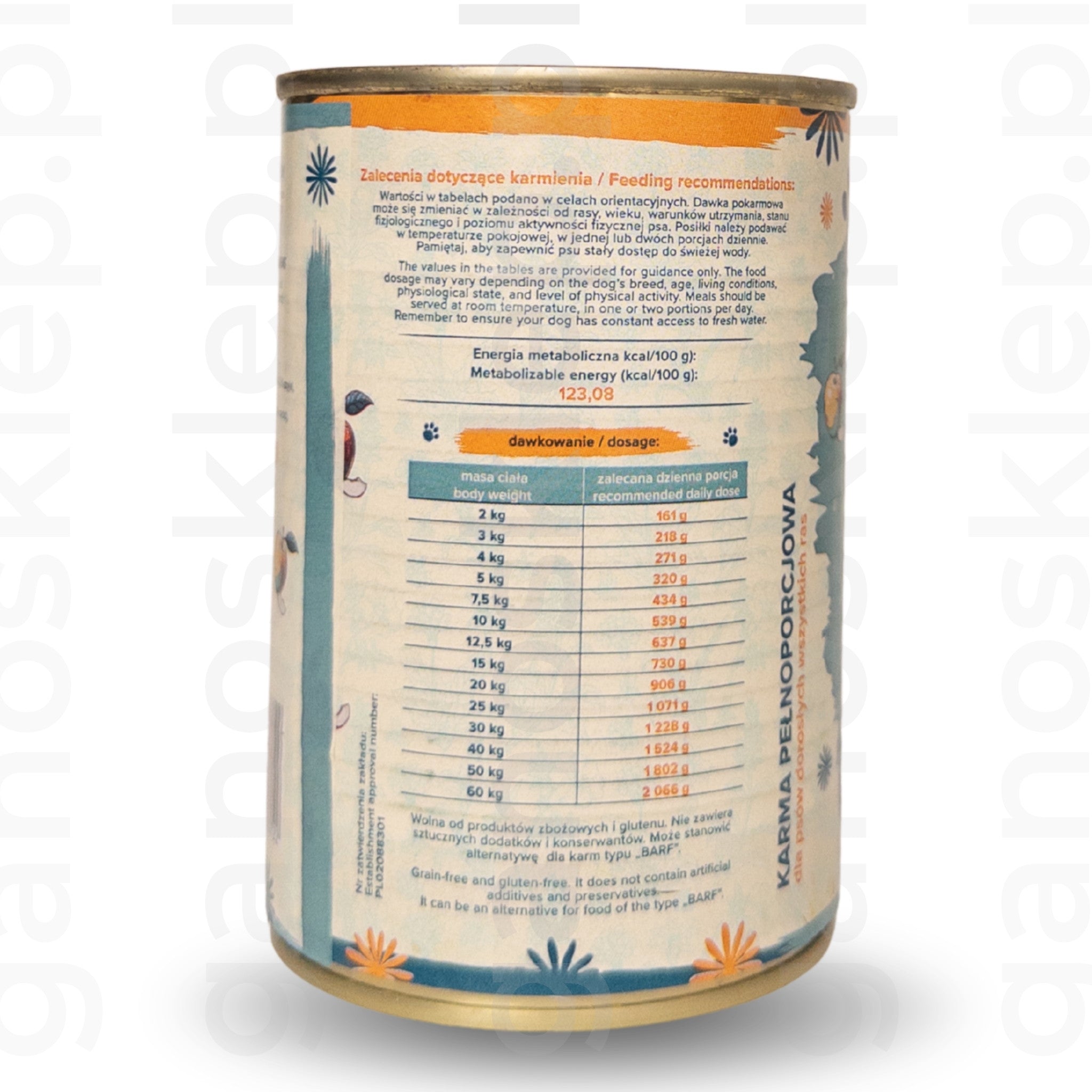 ŁAPSIE Mokra karma kaczka z jabłkiem (400g)