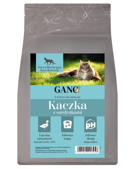 GANO Connoisseur Kaczka z sardynkami (100g, 300g, 1,5kg, 5kg)