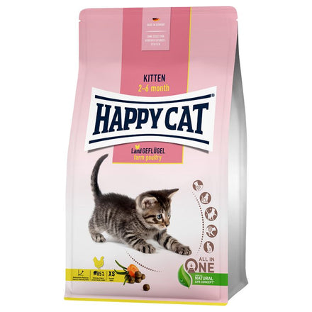 Happy Cat Kitten Land-Geflügel (Drób) (1,3kg)