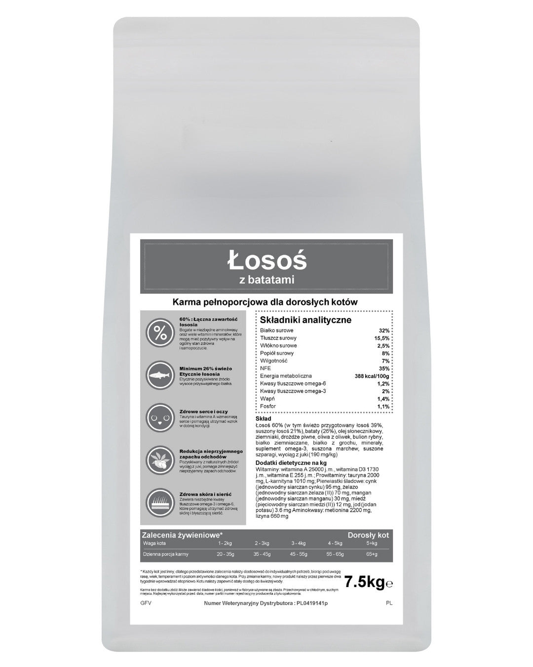 GANO Grainfree Świeżo przygotowany łosoś (7,5kg)