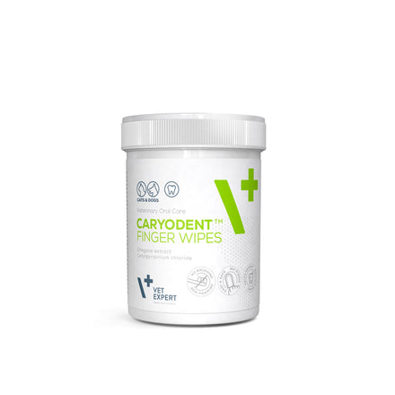 Vet Expert Caryodent Finger Wipes – czyściki do zębów dla psa i kota (50 szt.)