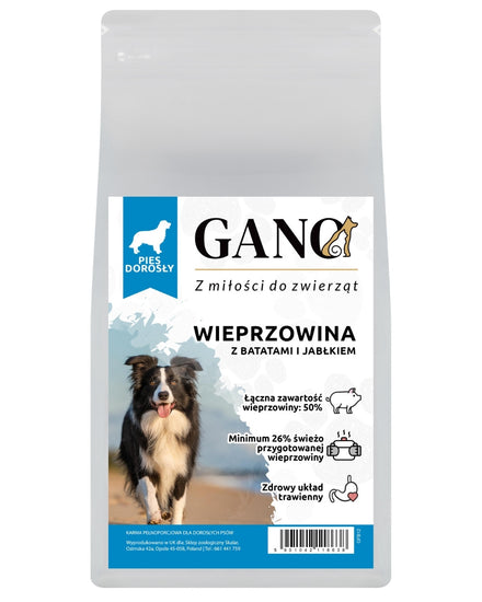 GANO Grainfree Wieprzowina z batatami i jabłkiem (Wszystkie rasy) – (100g, 2kg, 12kg)