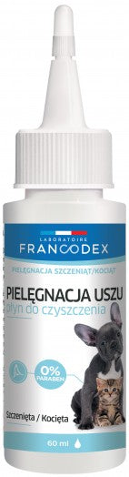 Francodex płyn do czyszczenia uszu dla szczeniąt i kociąt (60ml)