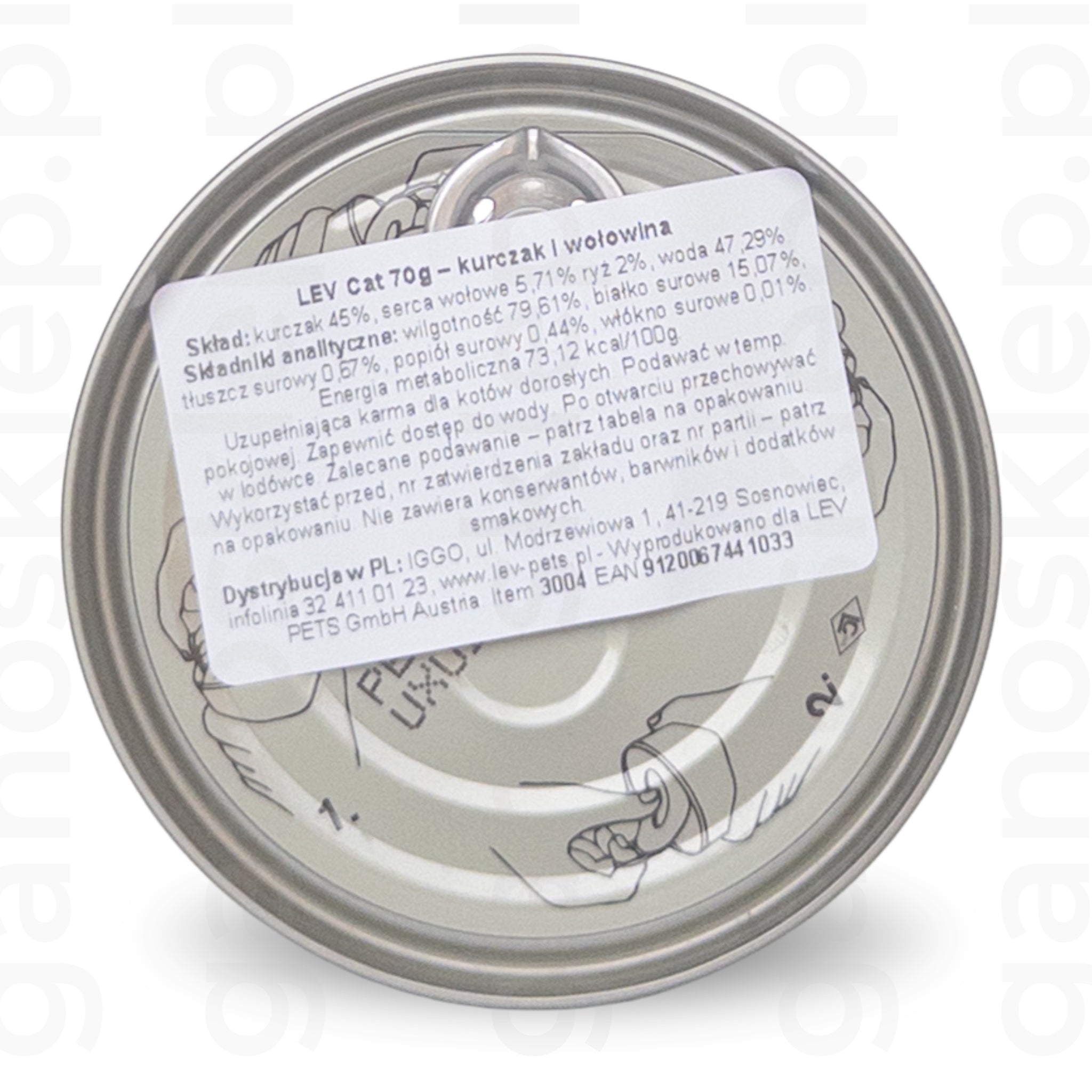 LEV – Karma uzupełniająca – kurczak i wołowina (70g)