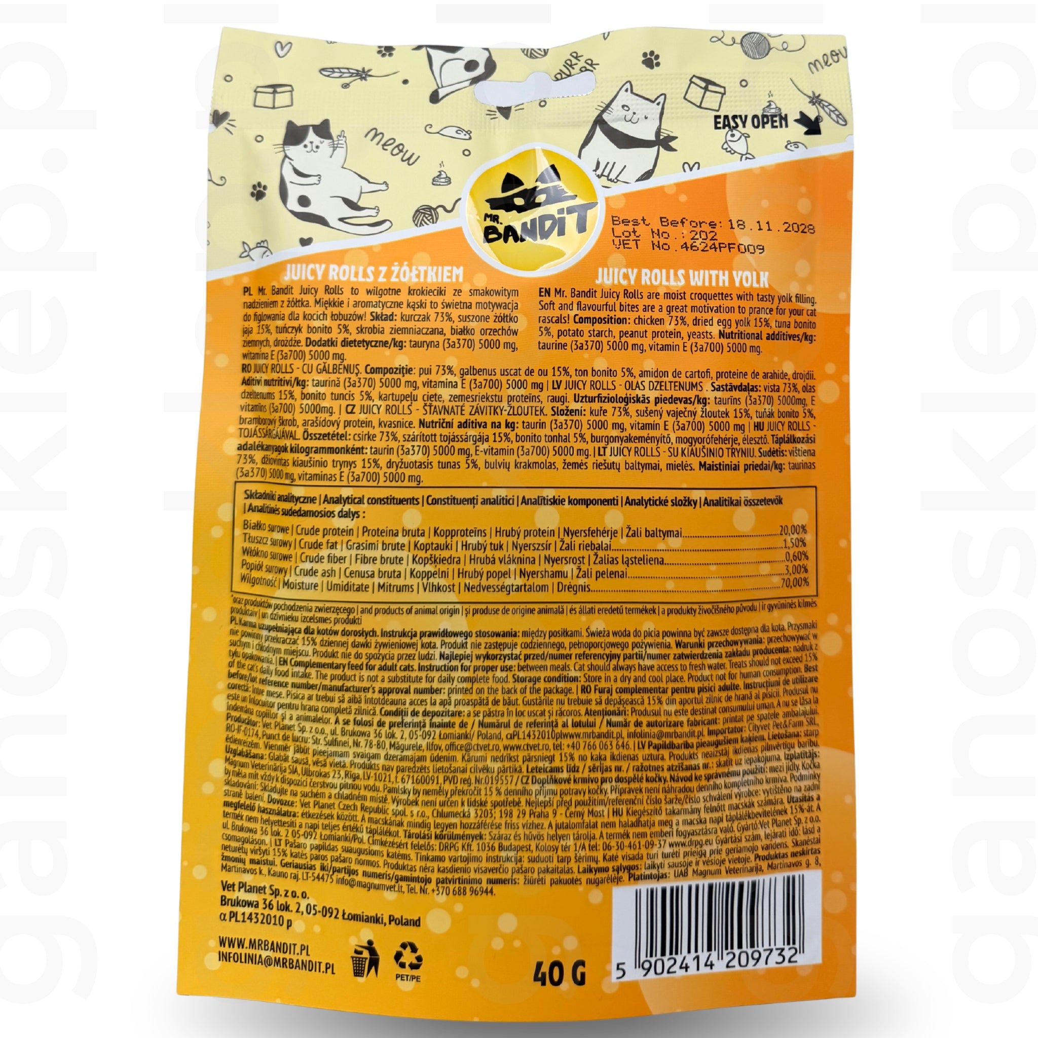 Mr. BANDIT Juicy Rolls z żółtkiem (40g)