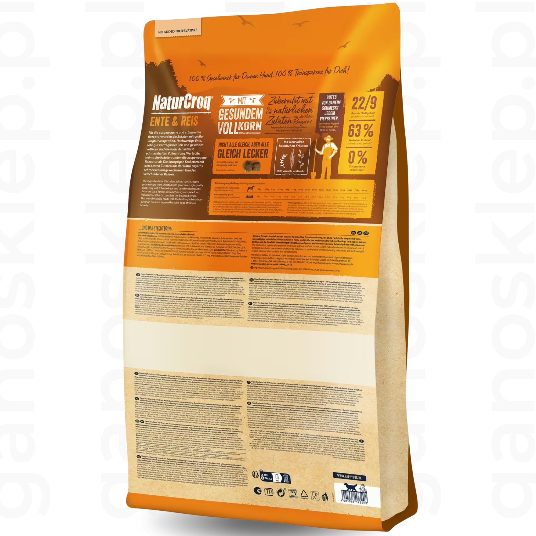 HAPPY DOG NaturCroq Kaczka z ryżem (11kg)
