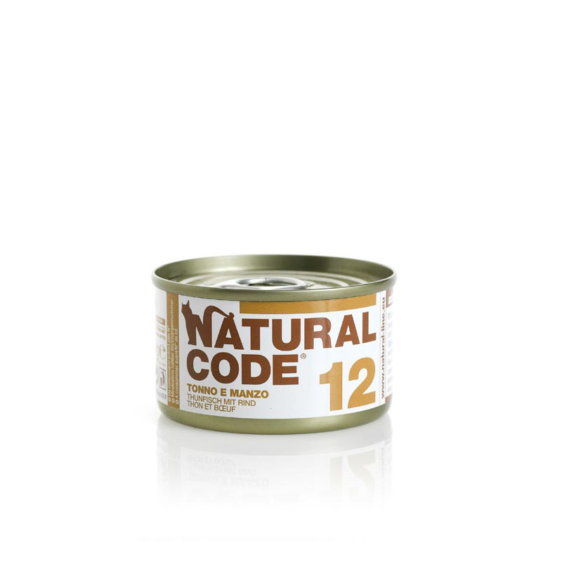 NATURAL CODE Cat 12 – tuńczyk i wołowina (85g)