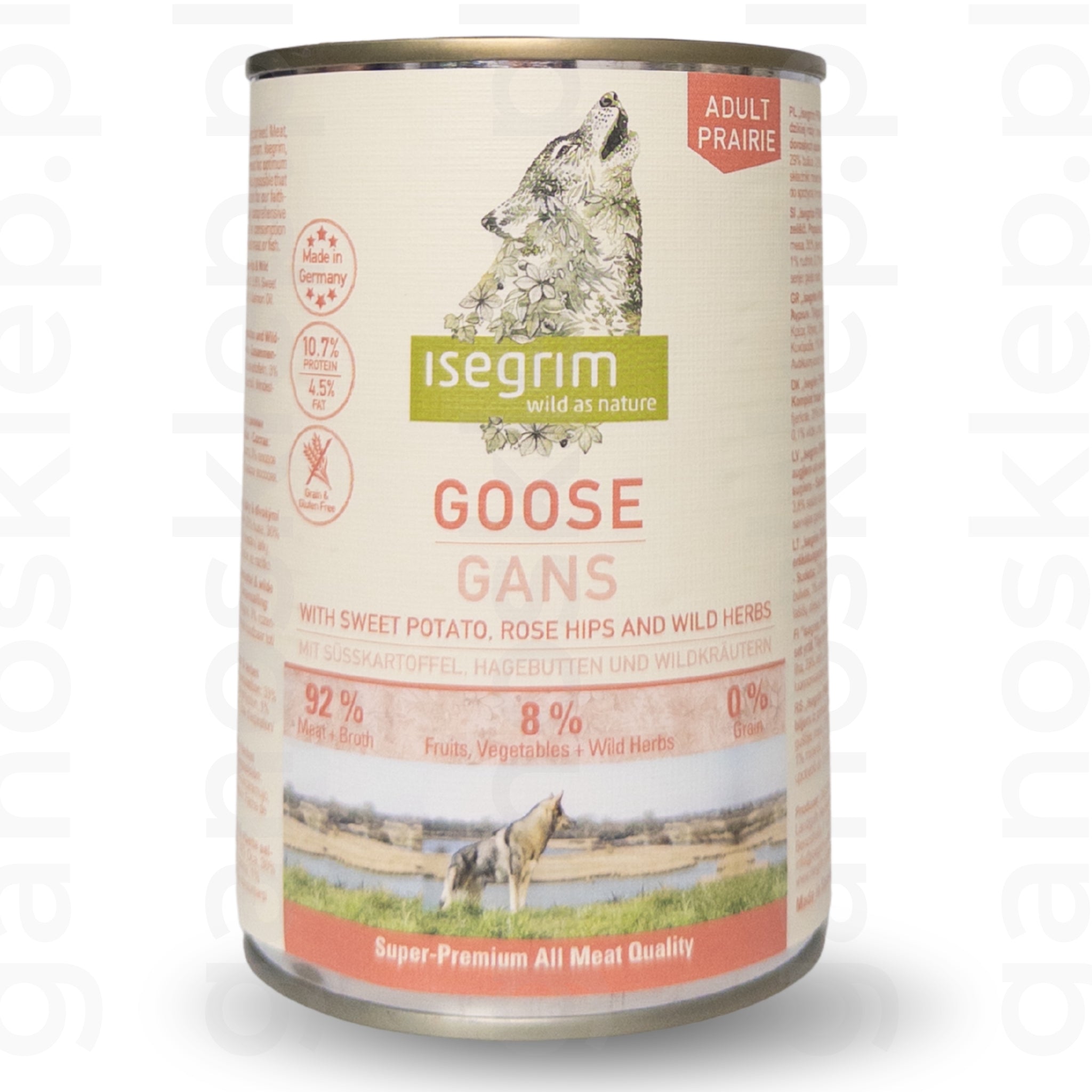 Isegrim Gęś + Bataty, Owoce Dzikiej Róży i Zioła dla Psa (400g)