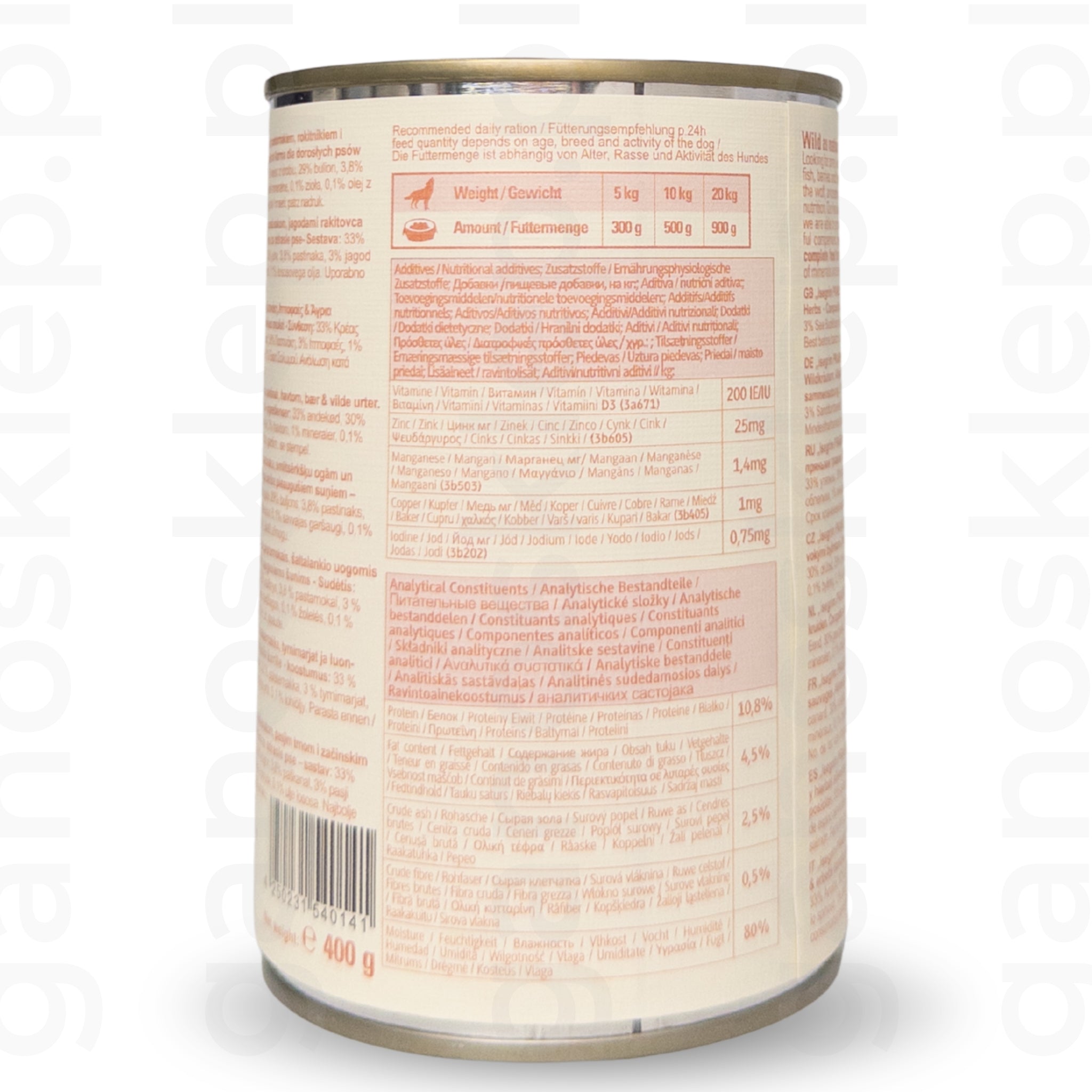 Isegrim Kaczka z Pasternakiem, Owoce Rokitnika i Dzikie Zioła dla Psa (400g)