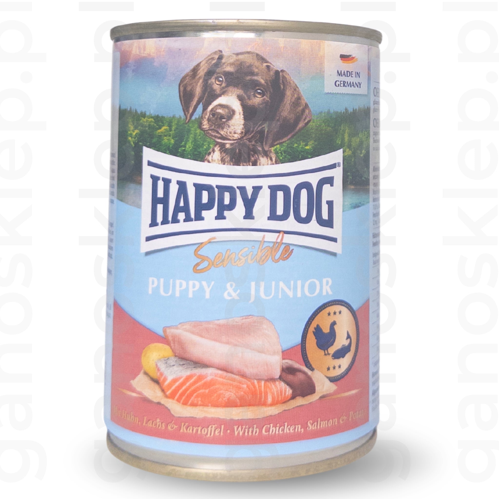 Happy Dog Sensible Puppy & Junior mokra karma Kurczak z Łososiem (200g, 400g)