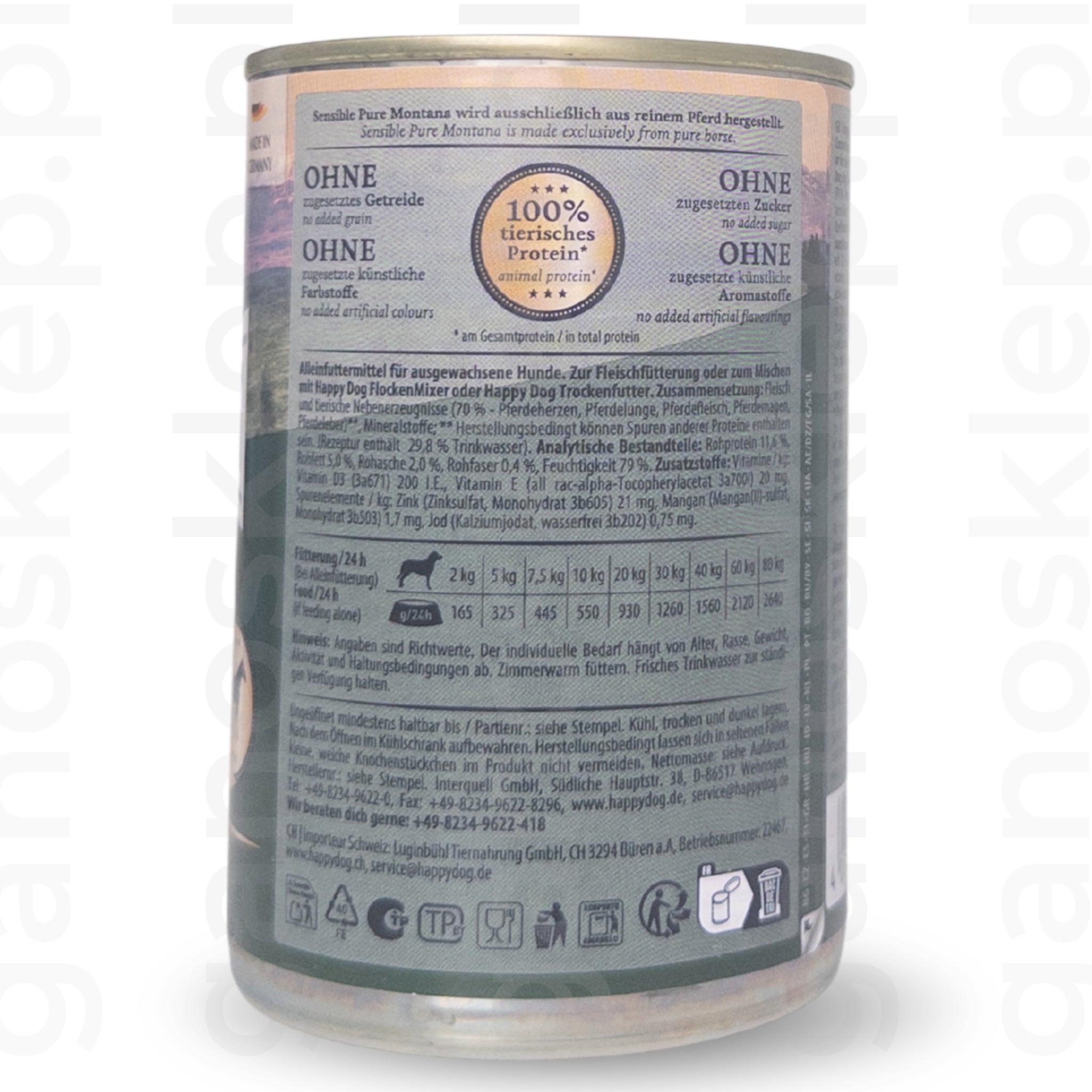 Happy Dog Sensible Pure Montana mokra karma Konina (200g, 400g, 800g)