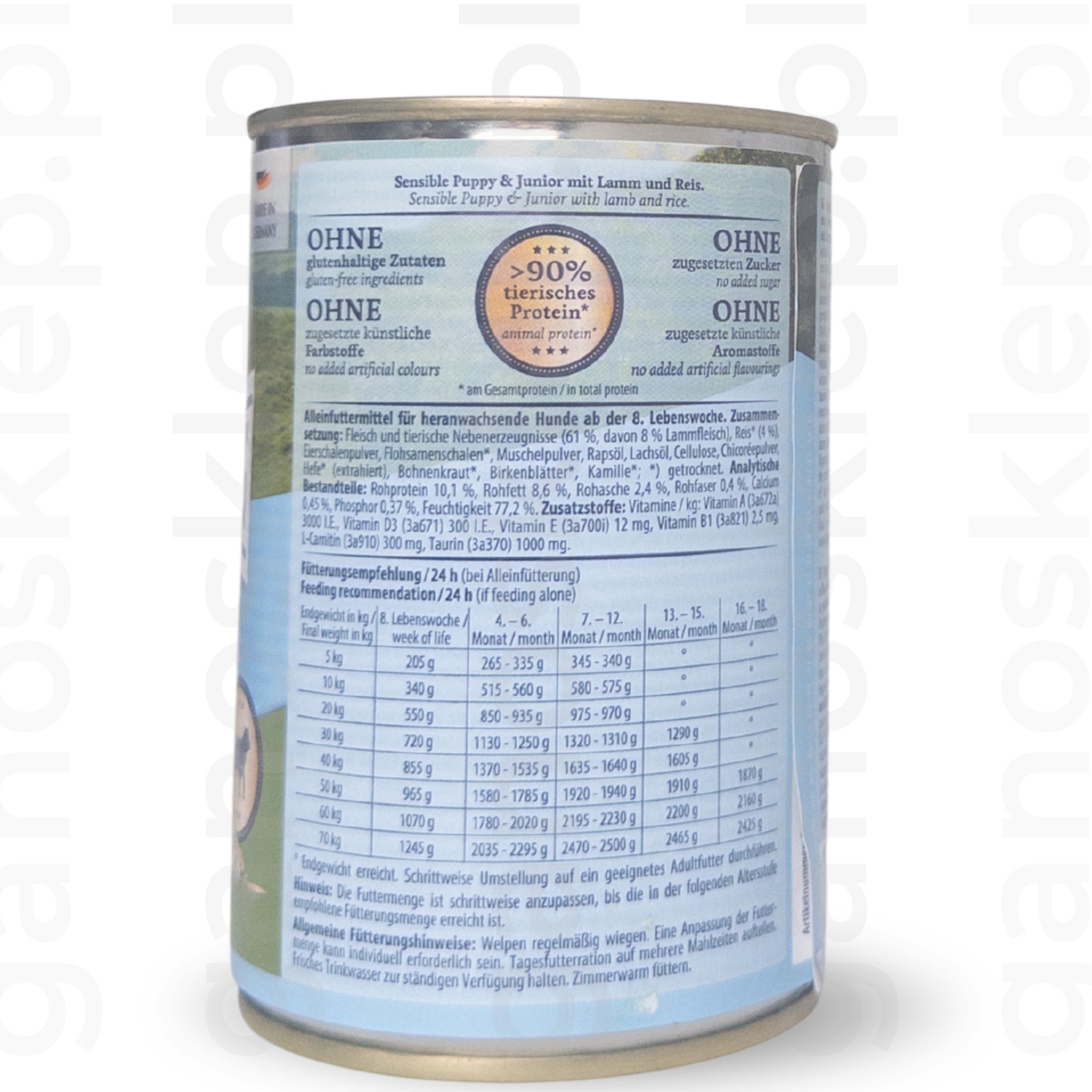 Happy Dog Sensible Puppy & Junior mokra karma Jagnięcina (200g, 400g)