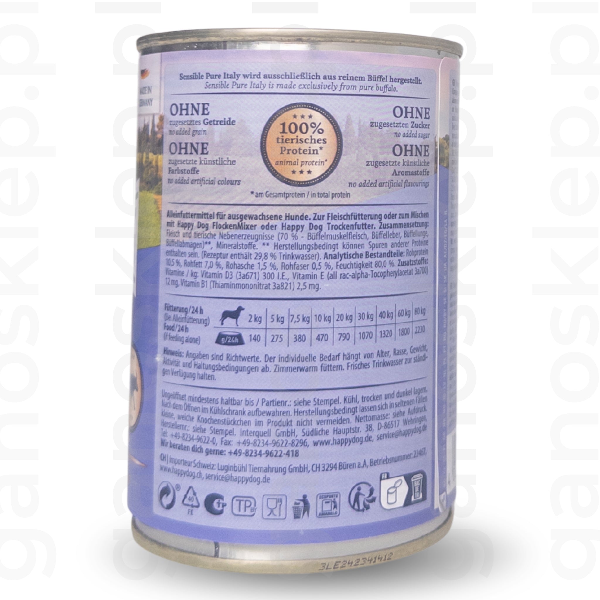 Happy Dog Sensible Pure Italy mokra karma Bawół (200g, 400g)