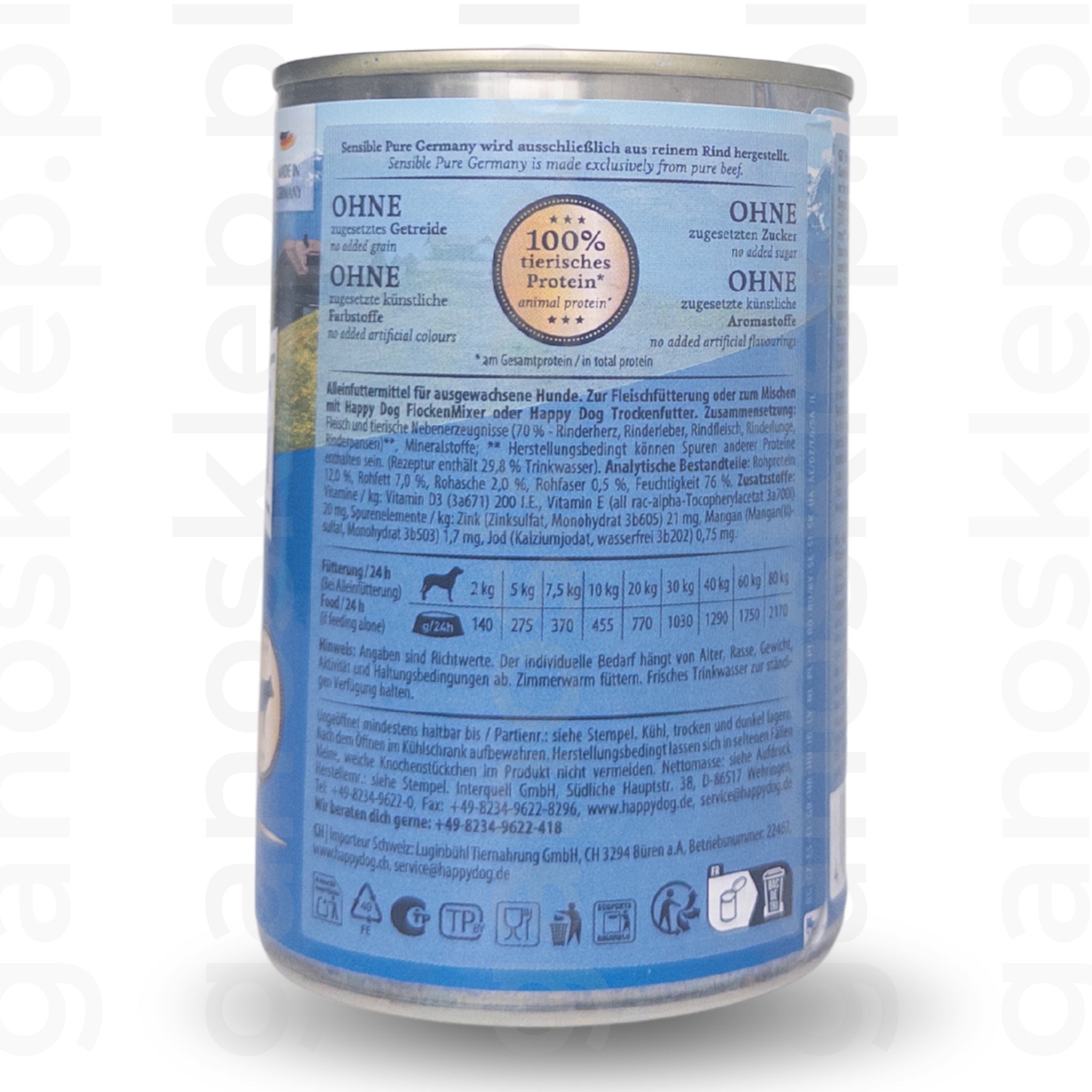 Happy Dog Sensible Pure Germany mokra karma Wołowina (200g, 400g, 800g)