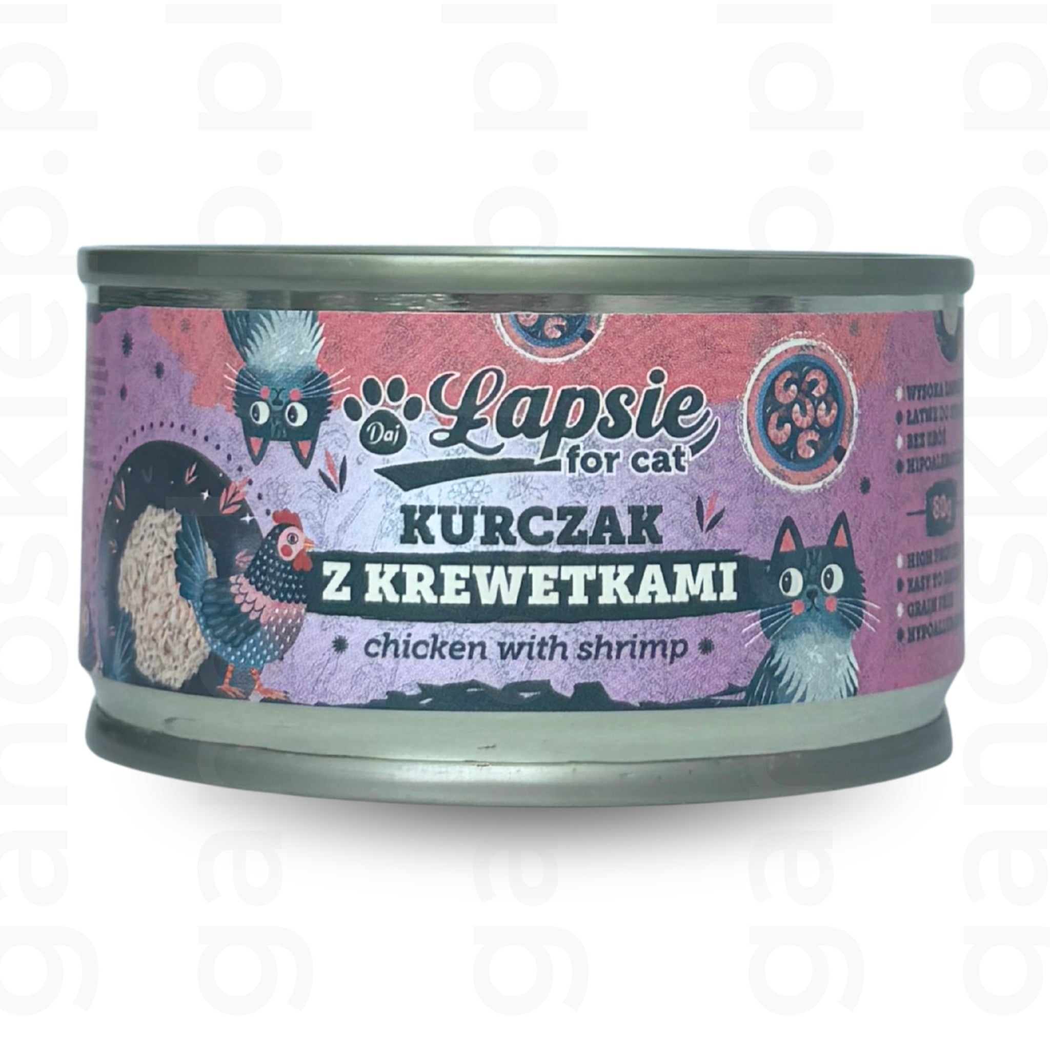 ŁAPSIE mokra karma kurczak z krewetkami w bulionie (80g)