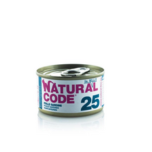 NATURAL CODE Cat 25 – kurczak i sardynki w galarecie (85g)