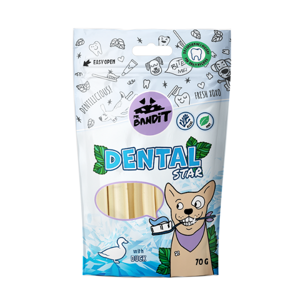 Mr. Bandit Dental Stars z Kaczką (70g)