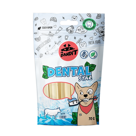 Mr. Bandit Dental Stars z Wołowiną (70g)