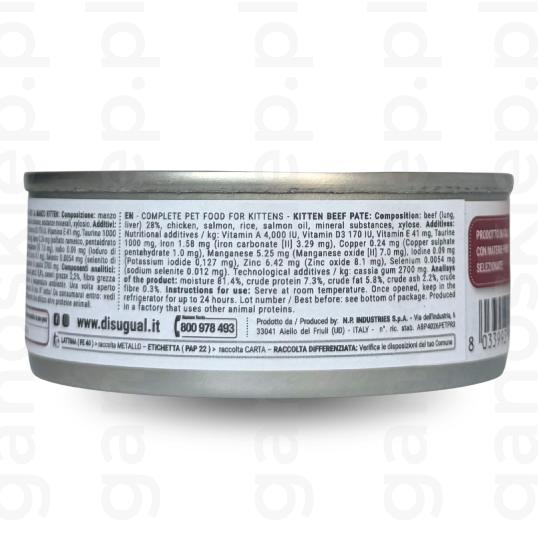 Dla kociąt DISUGUAL MiniMe Kitten – Wołowina (85g)