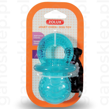 ZOLUX Zabawka dla psa smoczek TPR POP – niebieska (7.5 cm, 10cm)