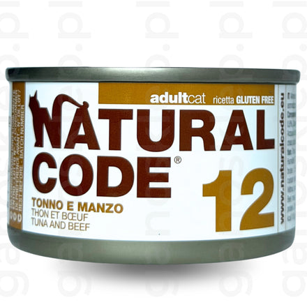 NATURAL CODE Cat 12 – tuńczyk i wołowina (85g)