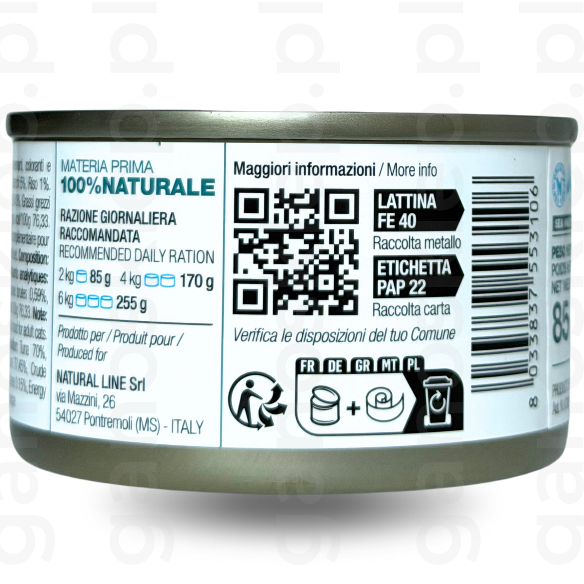 NATURAL CODE Cat 10 – tuńczyk i młode ryby (85g)  mokra karma dla kota