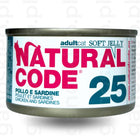 NATURAL CODE 25 – kurczak i sardynki w galarecie (85g)  mokra karma dla kota