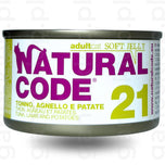 NATURAL CODE 21 – tuńczyk, jagnięcina i ziemniak w galarecie (85g)  mokra karma dla kota