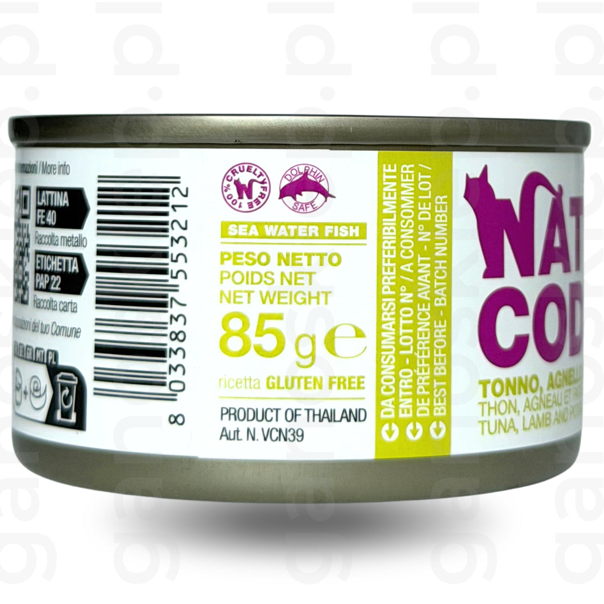 NATURAL CODE 21 – tuńczyk, jagnięcina i ziemniak w galarecie (85g)  mokra karma dla kota