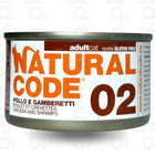 NATURAL CODE 02 – kurczak z krewetkami (85g)  mokra karma dla kota