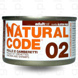 NATURAL CODE 02 – kurczak z krewetkami (85g)  mokra karma dla kota