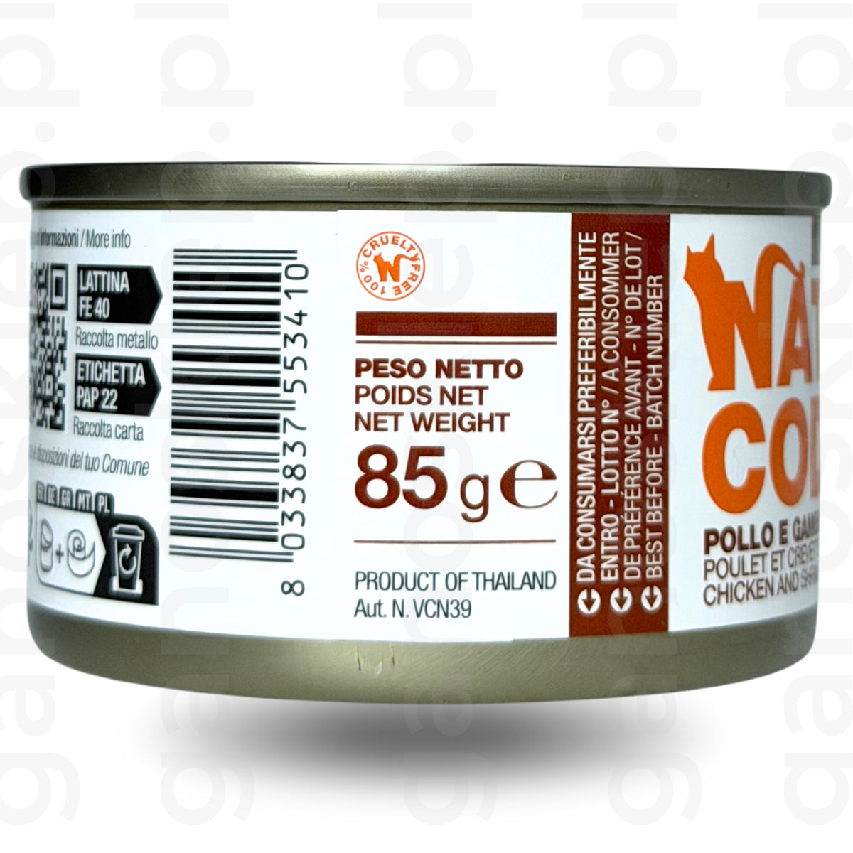 NATURAL CODE 02 – kurczak z krewetkami (85g)  mokra karma dla kota