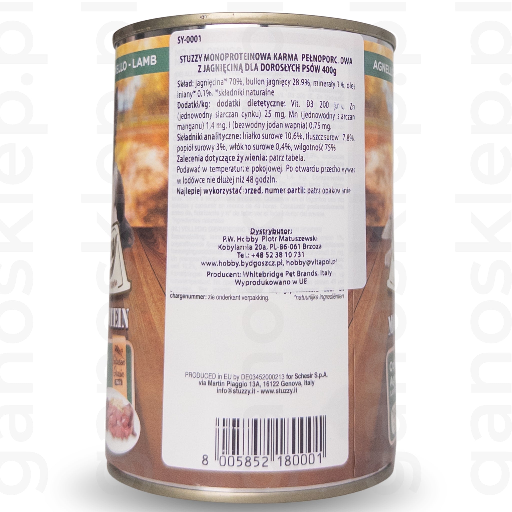 Stuzzy Monoprotein – Jagnięcina (400g, 800g)