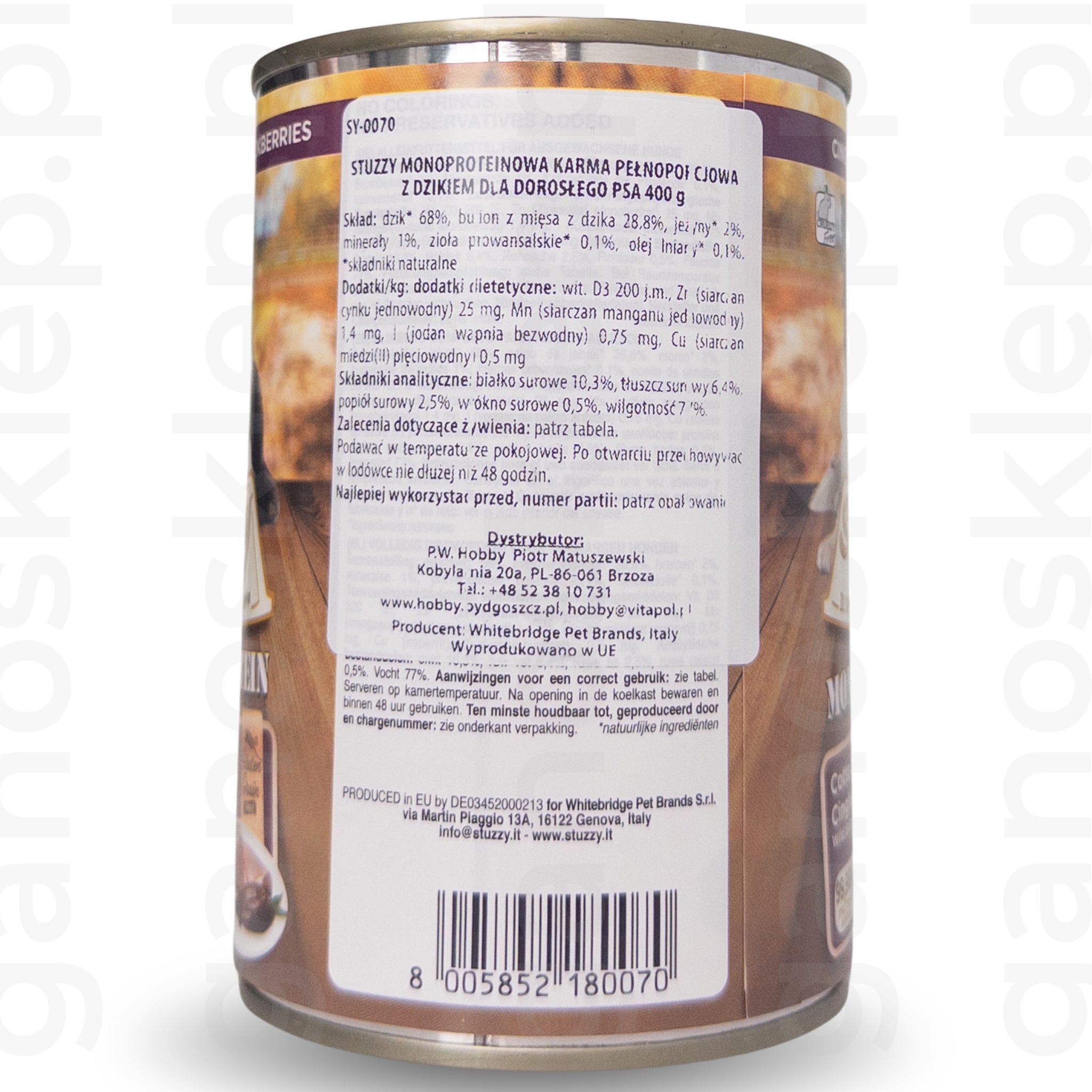 Stuzzy Monoprotein – Dziczyzna Jeżyny (400g)