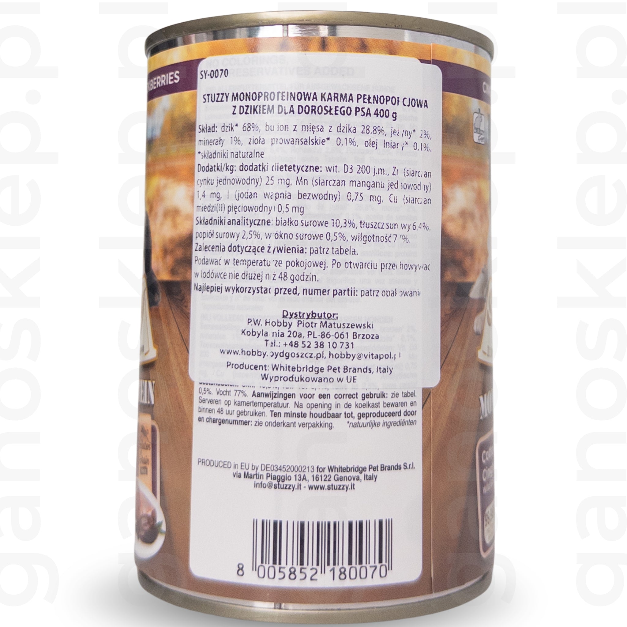 Stuzzy Monoprotein – Dziczyzna Jeżyny (400g)